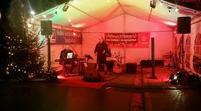 Under a red tent…